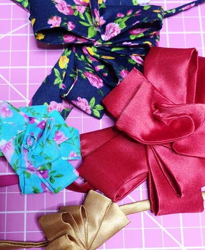 DIY Pull Up Fabric Bows