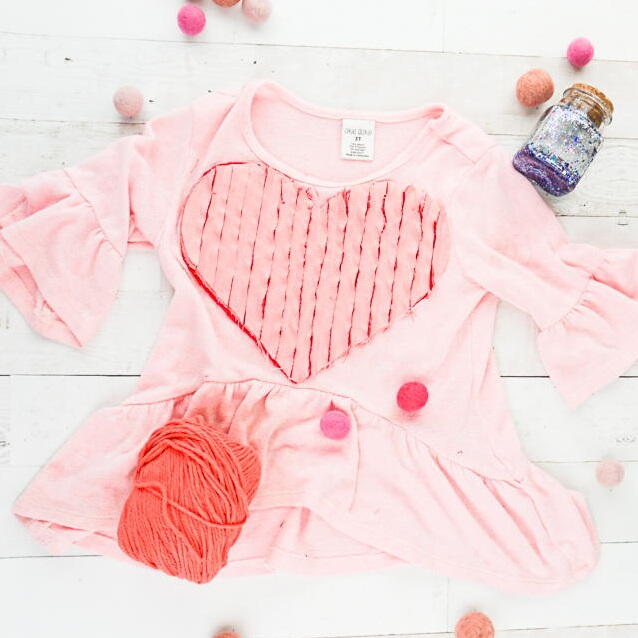 DIY Chenille Heart Tee DIY Chenille Heart Tee