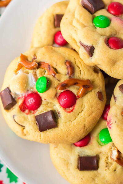 Santa’s Favorite Cookies (m&m Pudding Cookies)