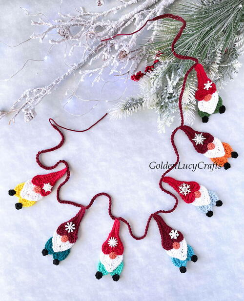 Crochet Gnome Garland Crochet Gnome Garland