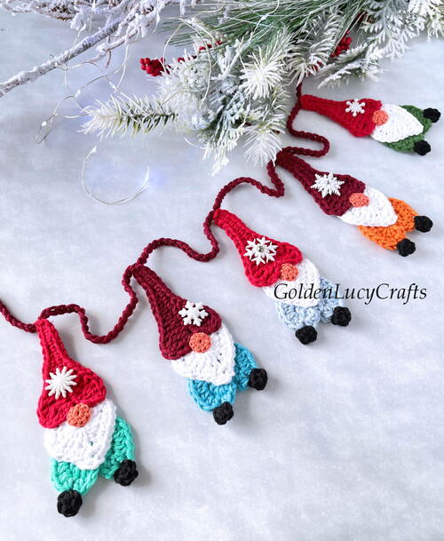 Crochet Gnome Garland Crochet Gnome Garland
