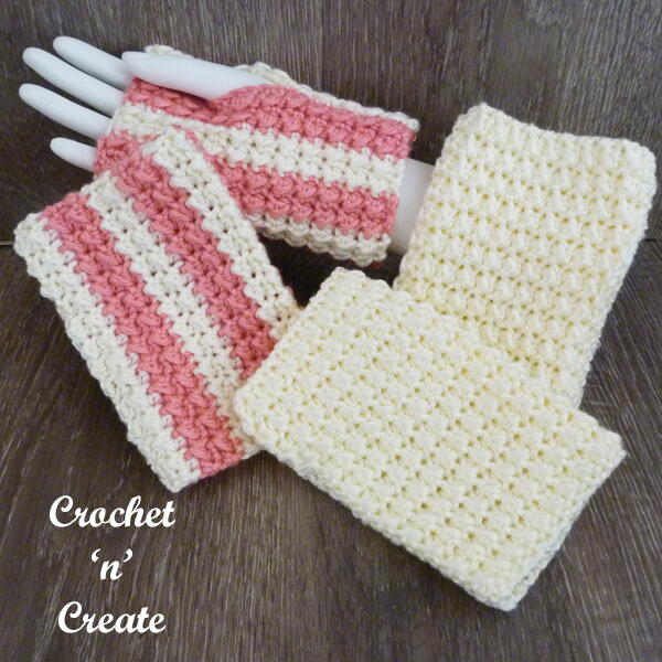 Textured Fingerless Mitts Textured Fingerless Mitts