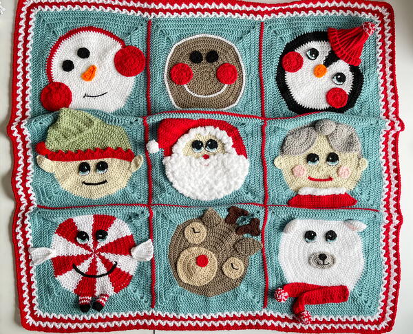 Christmas Granny Square Blanket Christmas Granny Square Blanket