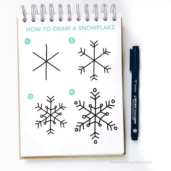 Snowflake Drawing Ideas Snowflake Drawing Ideas