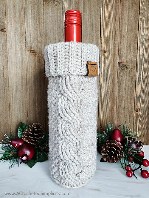 Twisted Textures Wine Cozy Twisted Textures Wine Cozy