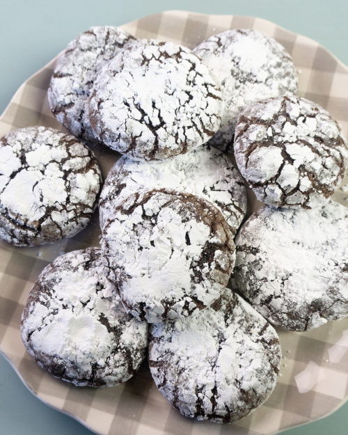 Crinkle Brownie Cookies Crinkle Brownie Cookies
