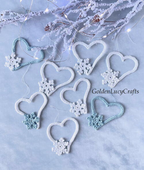 Crochet Snowflake Heart Crochet Snowflake Heart