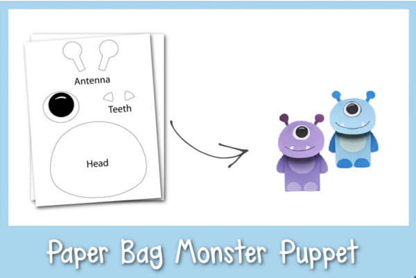 Paper Bag Monster Puppet Paper Bag Monster Puppet
