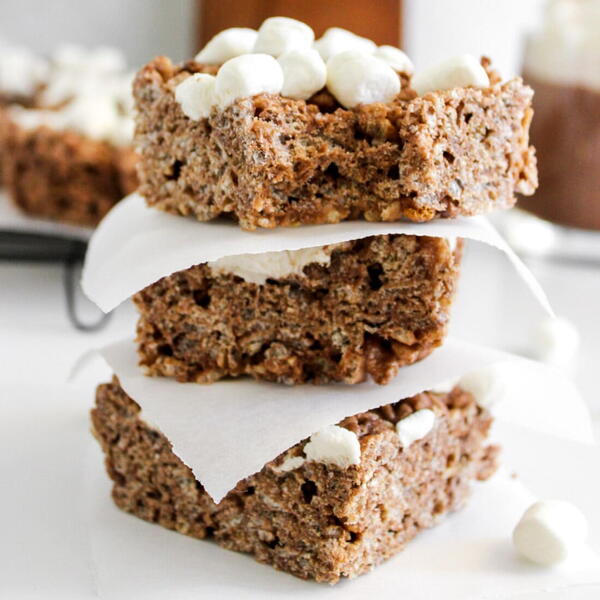 Hot Cocoa Rice Krispie Treats