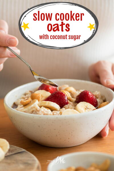 Coconut Sugar Slow Cooker Oatmeal Coconut Sugar Slow Cooker Oatmeal