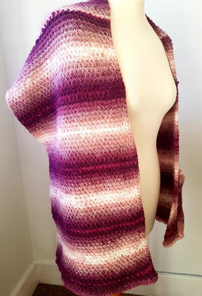 Tunisian Crochet Pocket Shawl Tunisian Crochet Pocket Shawl