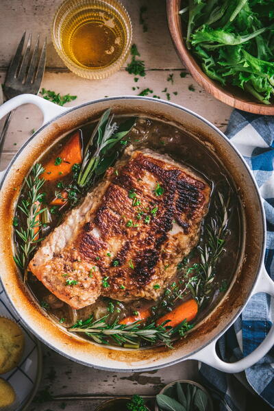 Beer-braised Pork Loin Roast Beer-braised Pork Loin Roast