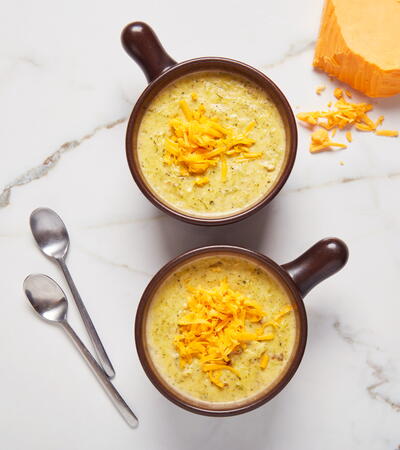 Creamy Potato and Broccoli-Cheddar Soup