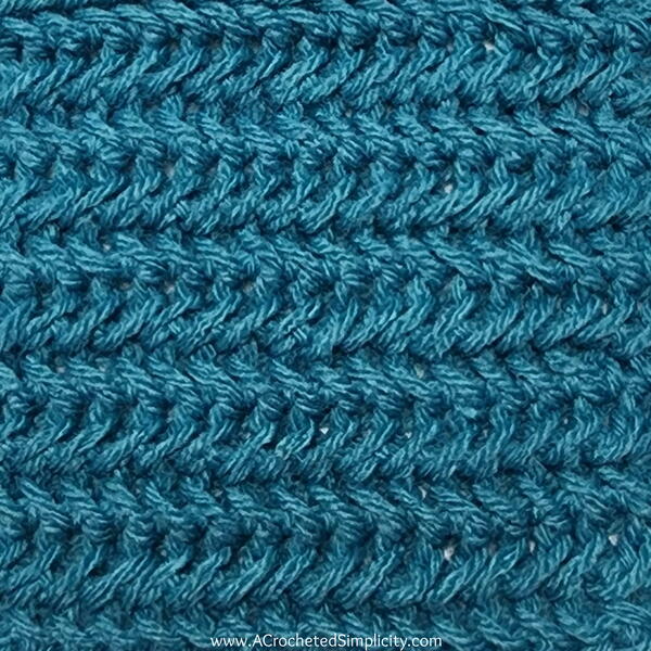 Herringbone Single Crochet Stitch Herringbone Single Crochet Stitch
