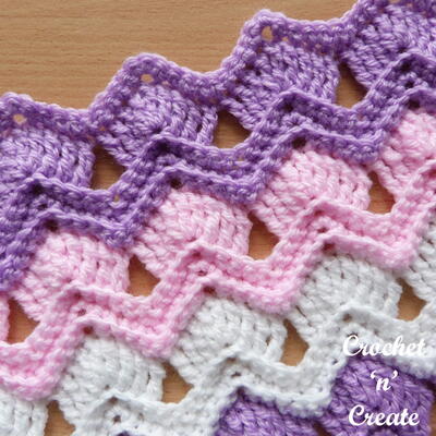 Long Shell Chevron Stitch