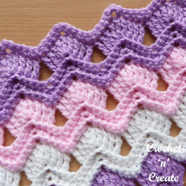 Long Shell Chevron Stitch Long Shell Chevron Stitch