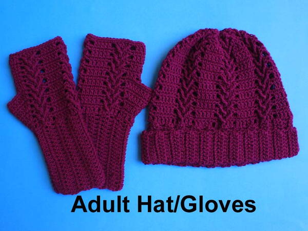 Ladies Girls Handmade Beautiful Hat With Gloves Ladies & Girls Handmade Beautiful Hat With Gloves