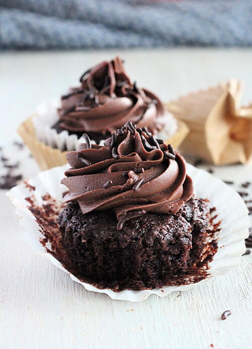 Two Chocolate Cupcakes Two Chocolate Cupcakes
