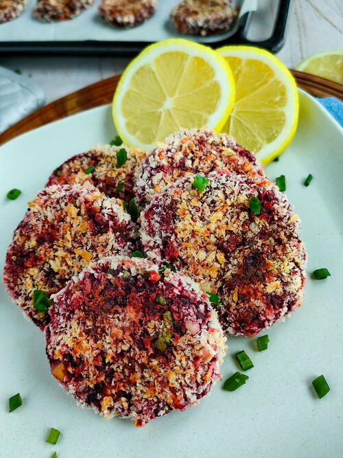 Baked Beetroot Cutlets beetroot Patties Baked Beetroot Cutlets (beetroot Patties)