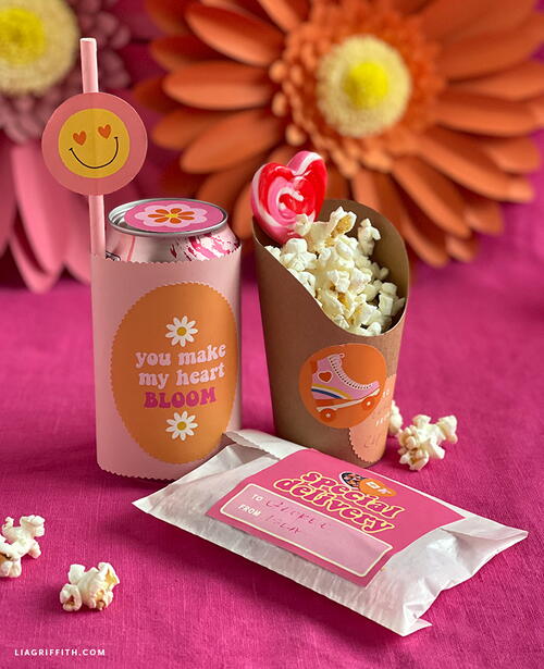 Free Printable Groovy Valentines Day Labels Free Printable Groovy Valentine’s Day Labels