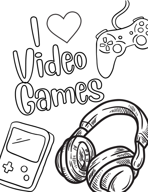 Free Gaming Coloring Pages Free Gaming Coloring Pages