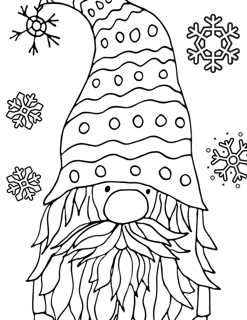 Free Printable Winter Gnomes Coloring Pages Free Printable Winter Gnomes Coloring Pages
