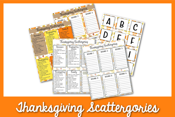 Free Thanksgiving Scattergories Printable Free Thanksgiving Scattergories Printable