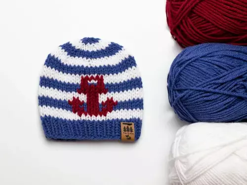 Nautical Anchor Hat Knitting Pattern Stripes Sailing Summer Baby Children Women Nautical Anchor Hat Knitting Pattern Stripes Sailing Summer Baby Children Women