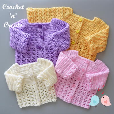 Cluster Lace Baby Cardigan