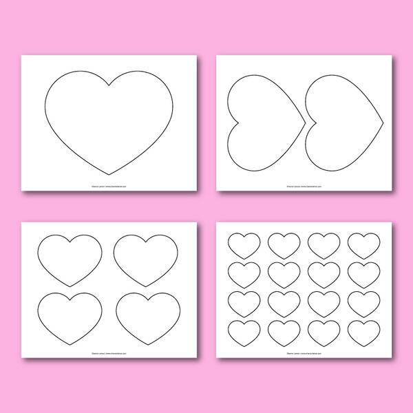 Printable Heart Templates Printable Heart Templates