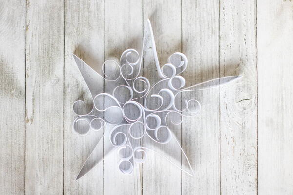 Curled Paper Snowflakes Curled Paper Snowflakes