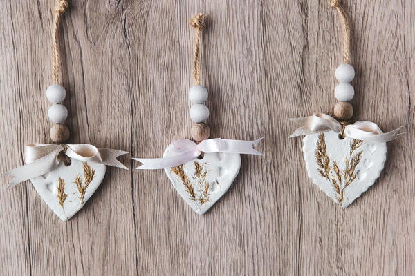 Diy Clay Heart Ornaments Diy Clay Heart Ornaments