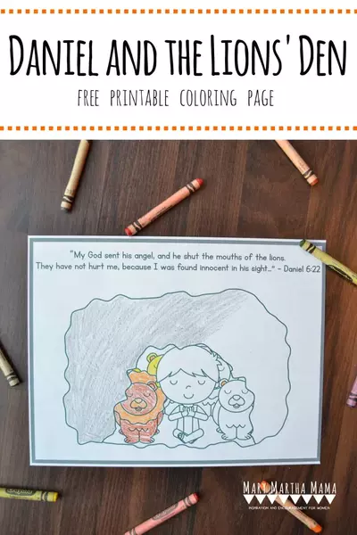 Daniel And The Lions Den Coloring Page Daniel And The Lion's Den Coloring Page