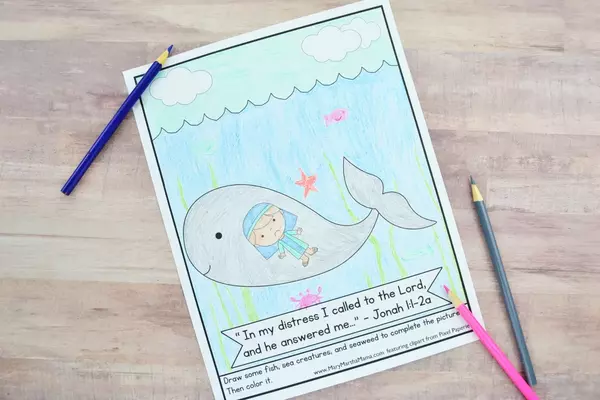 Jonah And The Whale Coloring Page Jonah And The Whale Coloring Page