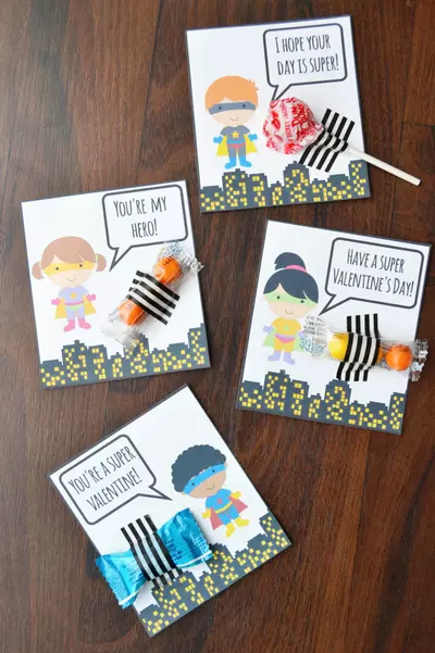 Super Hero Valentines Super Hero Valentines