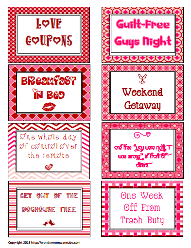 Free Printable Love Coupons For Valentines Day Free Printable Love Coupons For Valentine’s Day