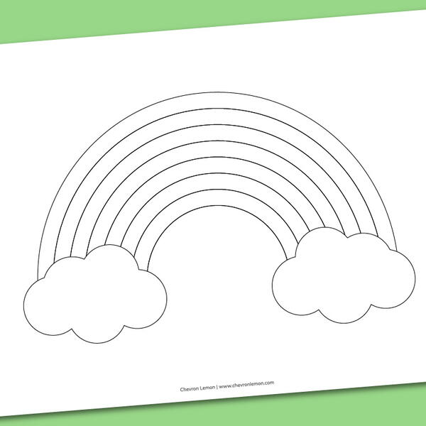 Printable Rainbow Templates Printable Rainbow Templates