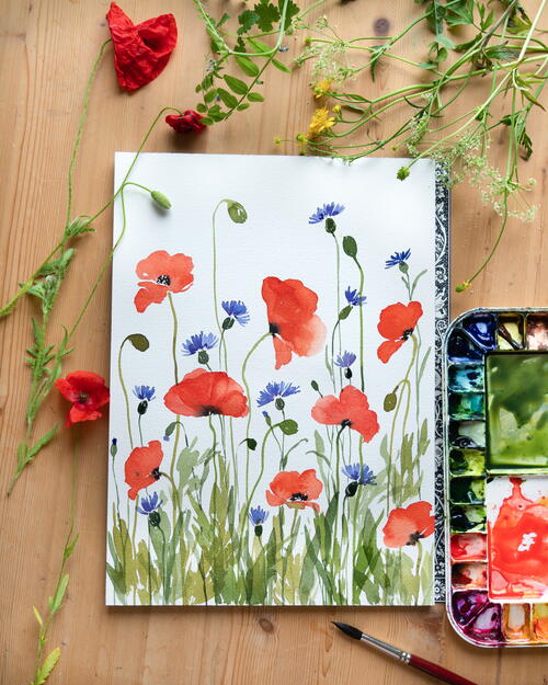 Poppy Watercolor Tutorial Poppy Watercolor Tutorial