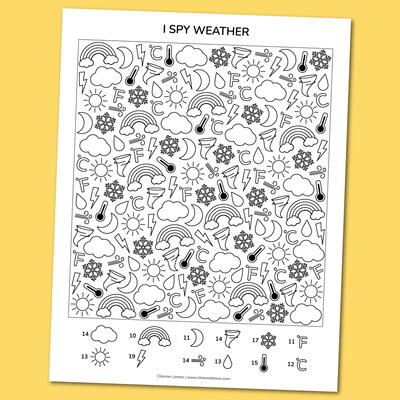 Printable I Spy Weather
