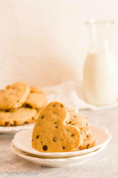 Heart Shaped Chocolate Chip Cookies