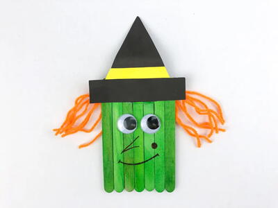 Popsicle Stick Witch Craft