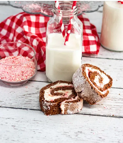 Super Easy Chocolate Peppermint Cake Roll Super Easy Chocolate Peppermint Cake Roll