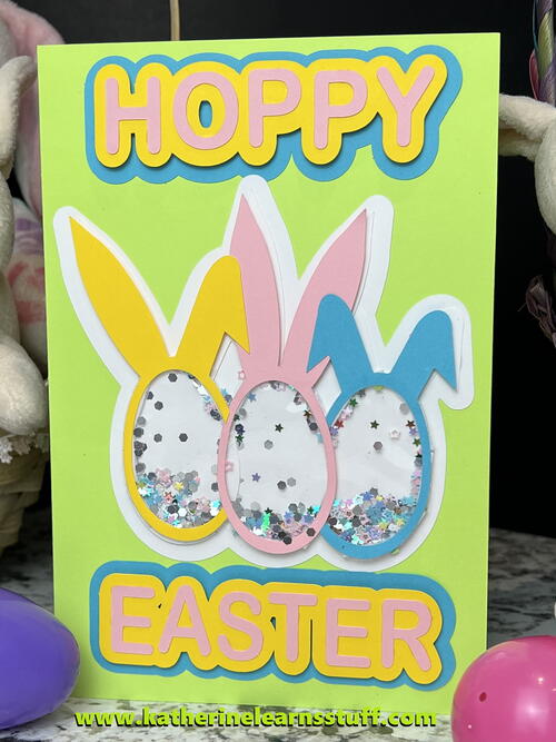 Hoppy Easter Shaker Card Hoppy Easter Shaker Card