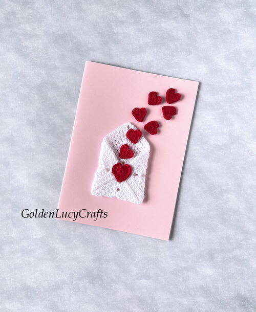 Crochet Heart Envelope Crochet Heart Envelope