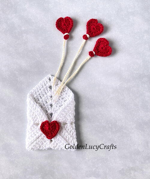 Crochet Heart Envelope Crochet Heart Envelope