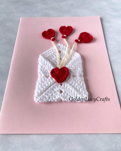 Crochet Heart Envelope Crochet Heart Envelope