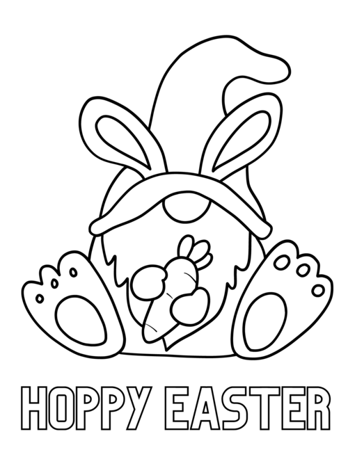 Free Printable Easter Gnomes Coloring Pages Free Printable Easter Gnomes Coloring Pages
