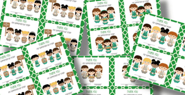 Free Girl Scout Cookie Thank You Cards Free Girl Scout Cookie Thank You Cards