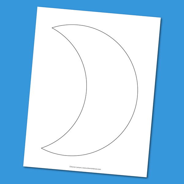 Printable Crescent Moon Templates Printable Crescent Moon Templates