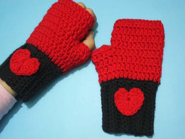Valentines Gift Woolen Fingerless Gloves Valentines Gift Woolen Fingerless Gloves